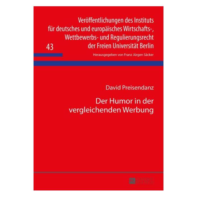 Peter Lang Preisendanz:Der Humor in der vergleiche (Deutsch, Hardcover, David Preisendanz) (67837339)