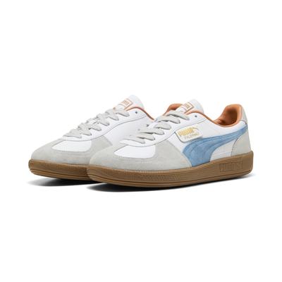 Sneaker PUMA "PALERMO LTH", Damen, Gr. 44, blau (puma weiß, zen blau), unifarben, Schuhe Sneaker