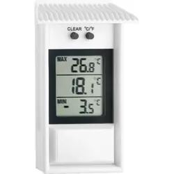 Thermometer Maximum-Minimum, digital für Innen und außen, Kunststoff, weiß - weiß/weiß