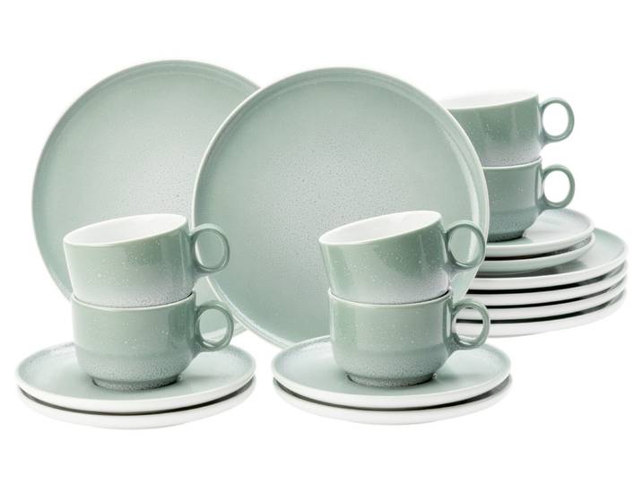Seltmann Weiden Kaffeeservice 18-tlg. SENTO HOME AURA MINT, Mint, Porzellan
