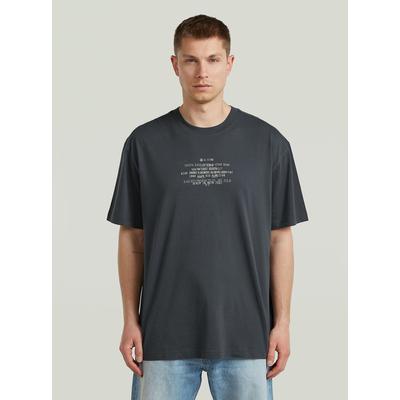 T-Shirt G-STAR "Multi Text Relaxed T-Shirt", Herren, Gr. S, india ink, Obermaterial: 100% Baumwolle, Shirts T-Shirt