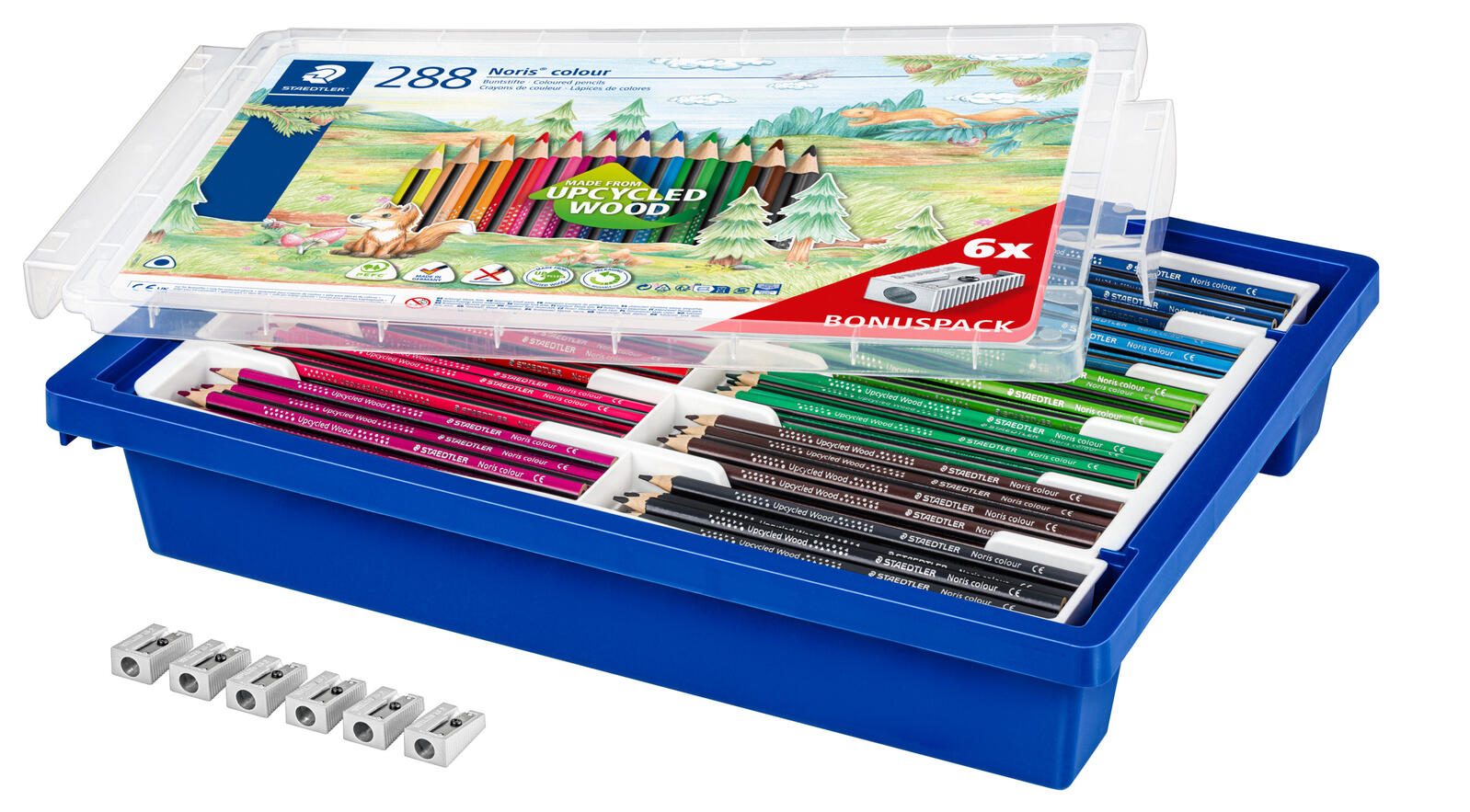 STAEDTLER Noris® colour 187 Buntstifte farbsortiert, 288 St. 187 G288