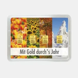 Goldbarren 4g "Mit Gold durchs Jahr" (Flip)