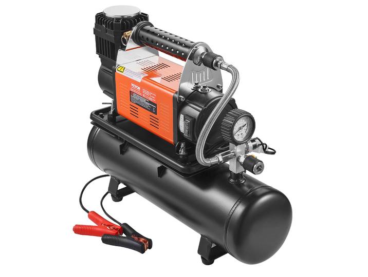 VEVOR Compresseur d'air 12 V à haut rendement avec kit de réservoir de 6 l\, gonfleur de pneus portable 6\,35 CFM\, compresseur d'air offroad 150 PSI avec manomètre numérique\, gonfleur de pneus