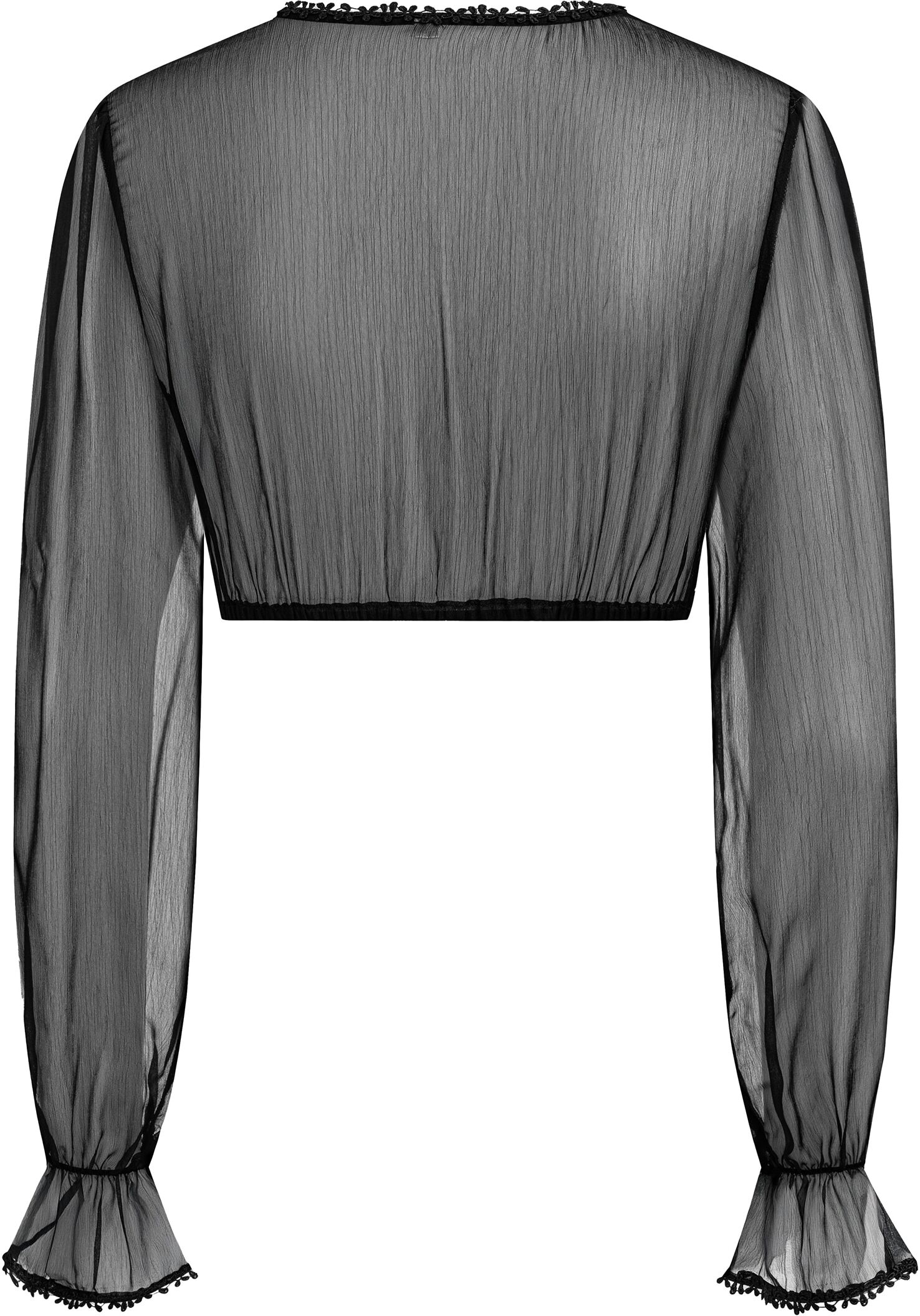 Dirndlbluse NÜBLER "Dirndlbluse Caro", Damen, Gr. 40, schwarz, Obermaterial: 100% Polyester PES., Blusen Dirndlbluse