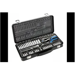 MGA, Werkzeugkoffer, Högert Technik - Werkzeugset I Steckschlüssel, Bits und Ausstattung 1/4” I Chrom-Vanadium-Legierungs (63 Teile)