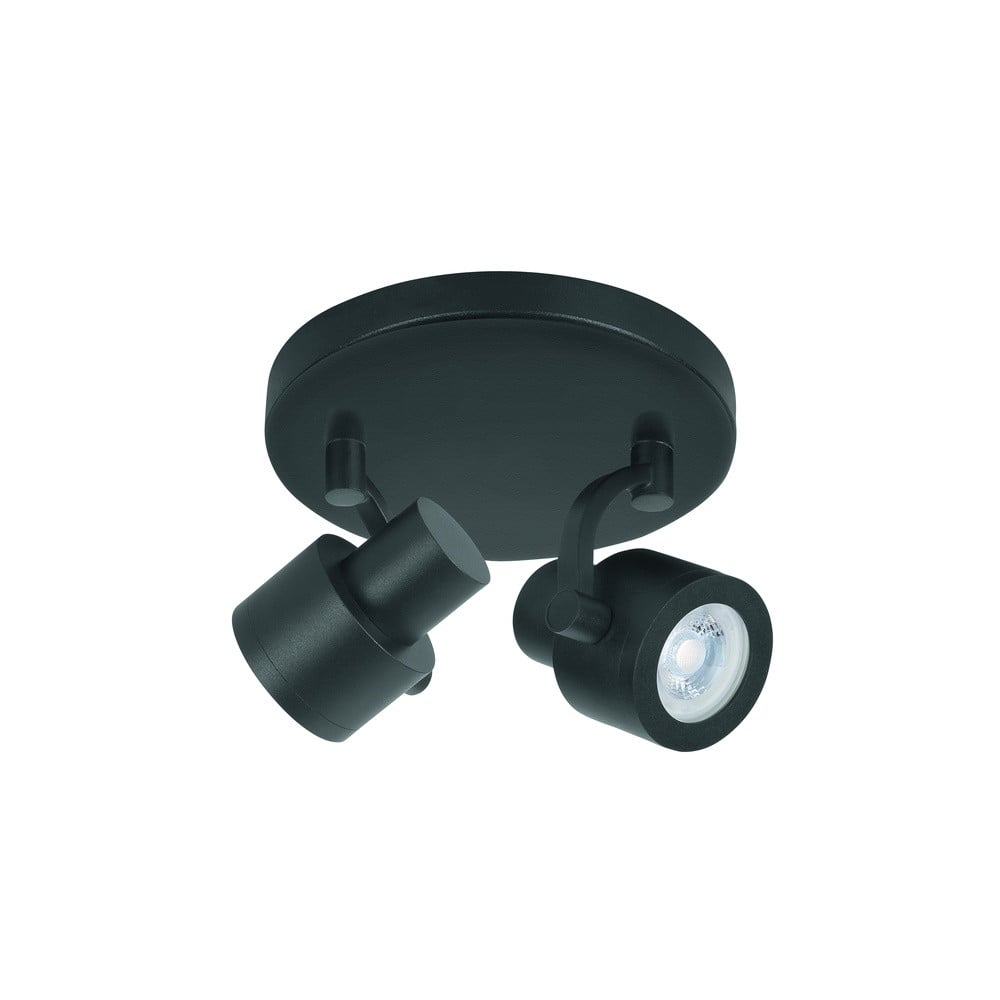 Spot Alto Highlight 2-lichts rond zwart plafondmontage