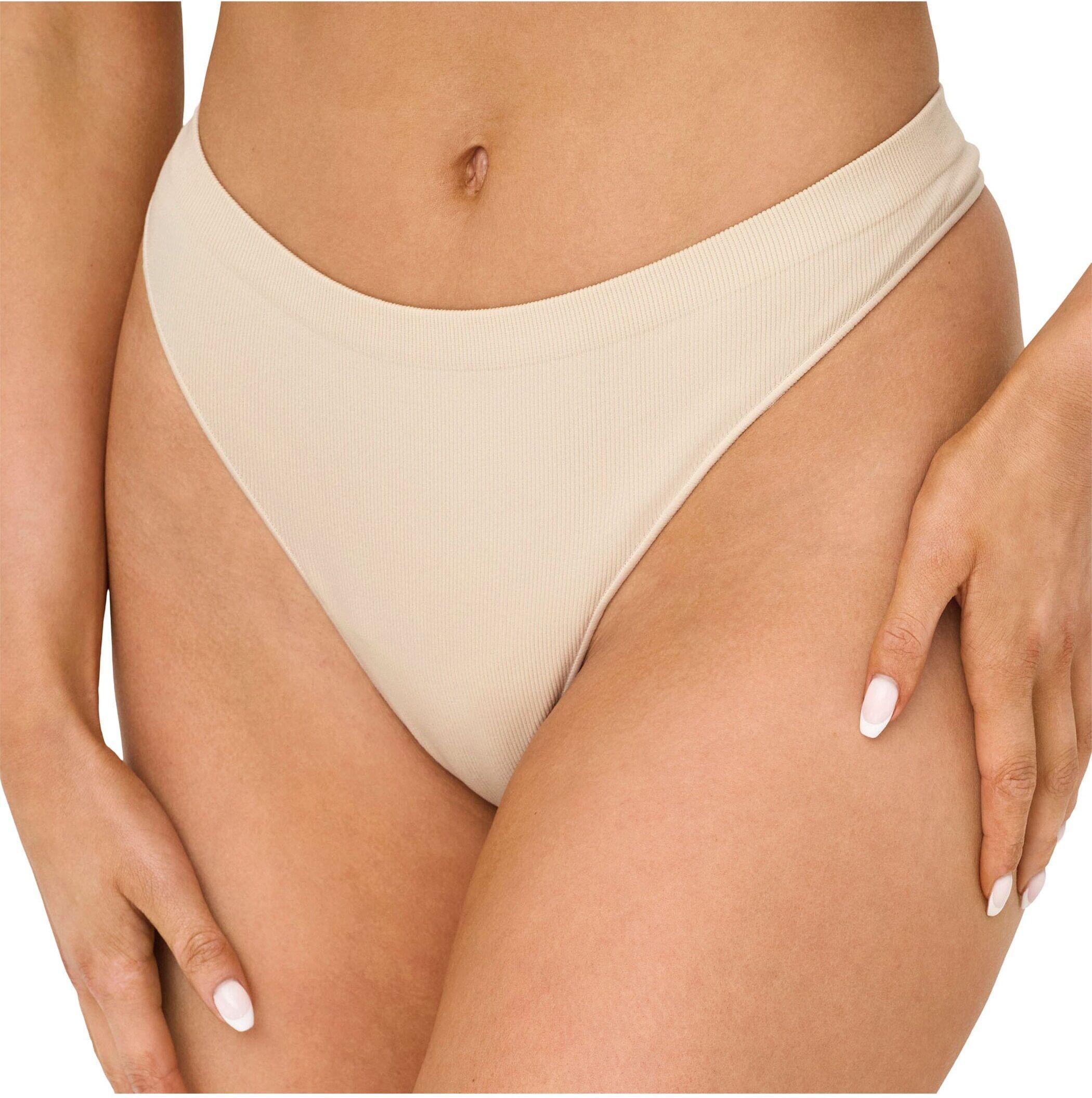 String ONLY "String ONLCHLOE LACE THONG 6P 6er Pack", Damen, Gr. S, beige, Obermaterial: 94% Polyamid PA. 6% Elasthan EL., Unterhosen String