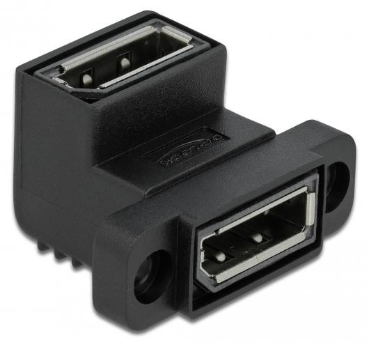 Delock DisplayPort Adapter 45 graden rechte hoek, zwart