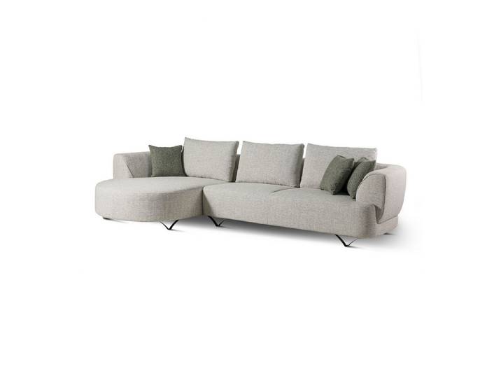 LIVORA Ecksofa SOFAS 100% Polyester beige, 308x173x72 cm beige