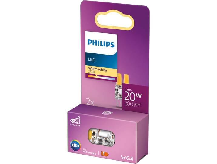Leuchtmittel Philips Glas G4 1.7 W - Farbe: klar - LED - Lichtfarbe: Extra warmweiss - LED Leuchtmittel