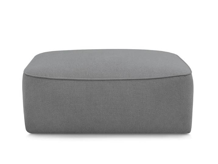 Hocker BOBOCHIC LEOPOLD 90x96x42cm stoff chiniert hellgrau