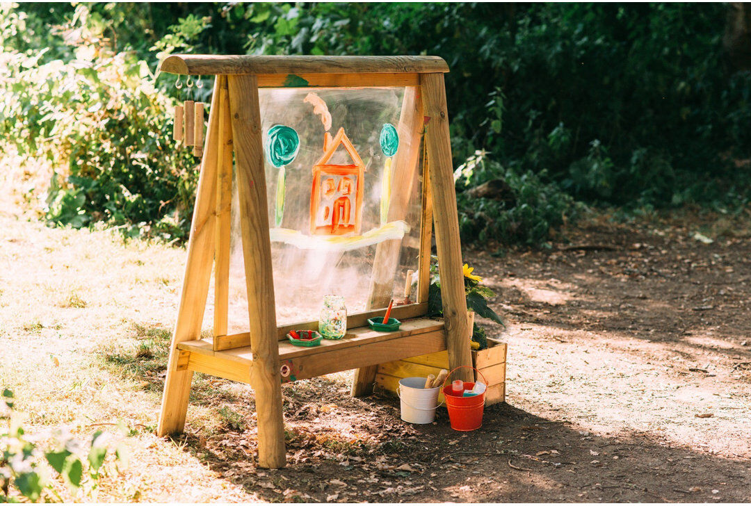 Plum Play Discovery Create and Paint Easel 116cm H X 144cm W X 50cm D