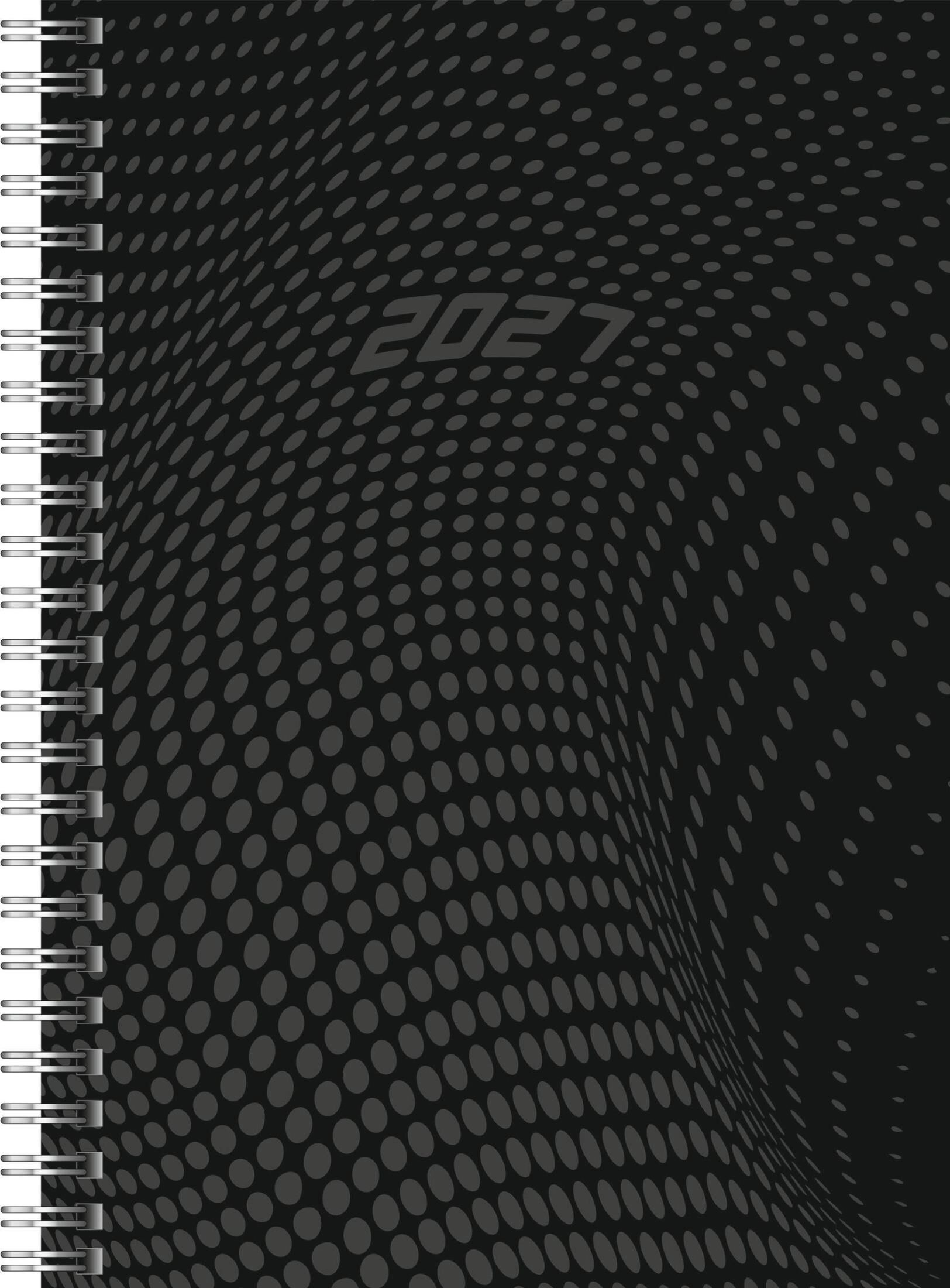 Brunnen rido/idé 7021804907 Buchkalender Mod. Timing 1 2027 A5, Kunststoff, schwarz