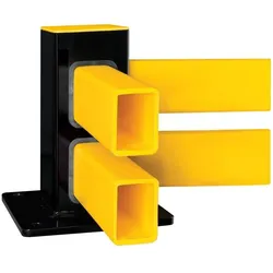 Moravia, Anfahrschutz, BLACK BULL Bodenbarriere Hybrid Standpfosten Ecke 255x100x100 mm