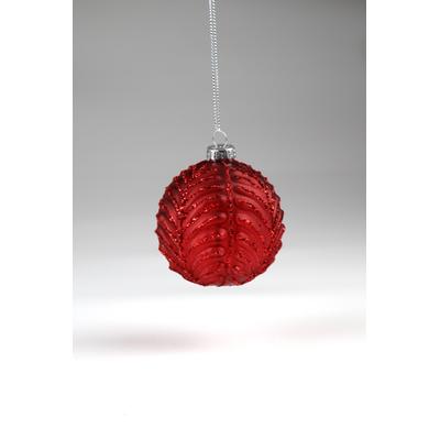 Weihnachtsbaumkugel AM DESIGN "aus Glas, Ø: 8 cm", rot, Ø:8cm, Glas, Weihnachtsbaumkugeln, 8er Set