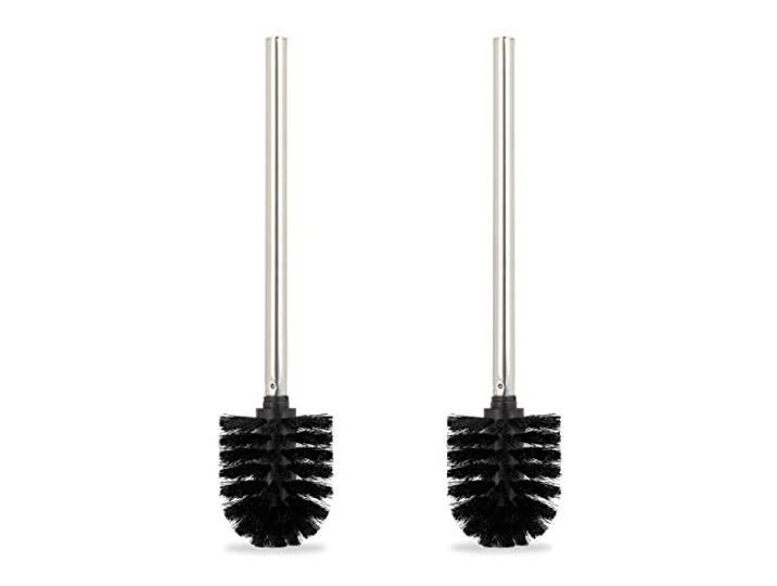 Relaxdays Brosse WC de Rechange\, Set de 2\, Brosse Toilettes tête Amovible Salle de Bain Toilettes\, HxD:36 x 8 cm\, Noir