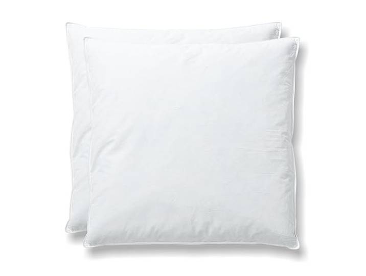 RIBECO GERMANY Federkissen Set Lara, Kopfkissen 80x80 cm weiß mit optimaler Stützkraft für den Kopf- und Nackenbereich, hergestellt aus Federn & Daunen, Made in Germany, 2er Set Daunenkissen