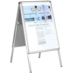 Update Displays, Prospektständer, Kundenstopper silber DIN A1 2 Fächer (A1)