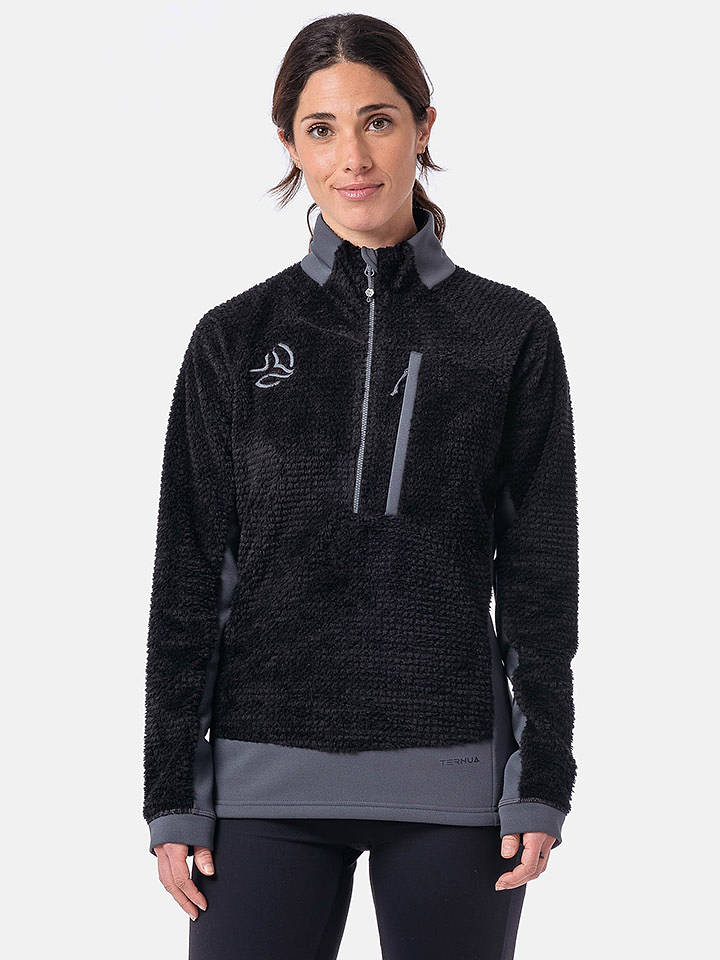 TERNUA Fleecepullover "Lofter" in Schwarz/ Grau - XL