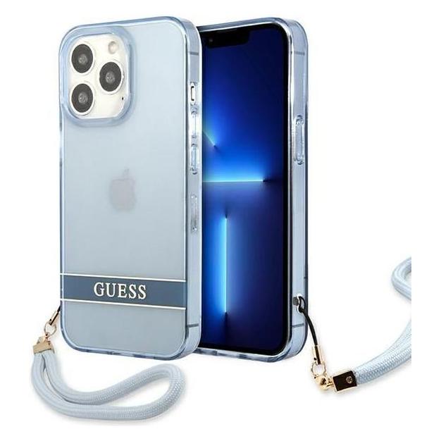 Guess GUHCP13LHTSGSB iPhone 13 Pro / 13 6,1" niebieski/blue hardcase Translucent Stap (Apple iPhone 13 Pro) (GUE001996-0)