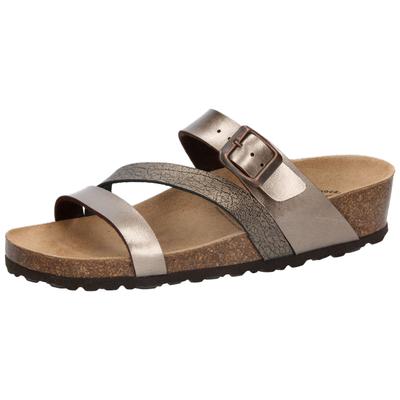 Pantolette LICO "Natural Glitter", Damen, Gr. 41, braun, Synthetik, Schuhe Pantolette