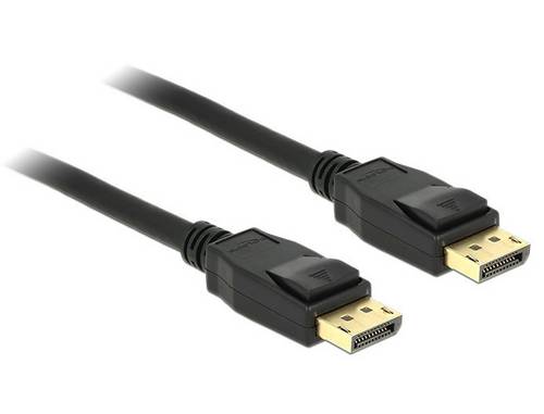 Delock DisplayPort Anschlusskabel DisplayPort Stecker, DisplayPort Stecker 5.00 m Schwarz 83808 vergoldete Steckkontakte DisplayPort-Kabel