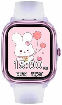 CaseAndConnect HT40 Kids Smart Watch With Learning Games Fitness Tracker And IP68 Waterproof Design purple