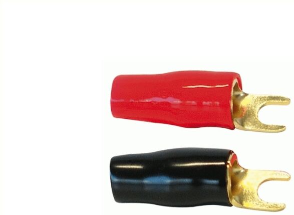 Phonocar Gabelkabelschuhe Gabel-Stecker Gold Für 21mm Kabel 042181