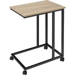 tectake Beistelltisch Luton 48x35x70cm  Industrial Holz Hell, Eiche Sonoma