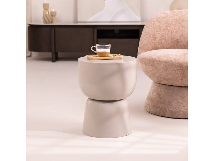Brix Ronde Bijzettafel Kian 35cm - Off White