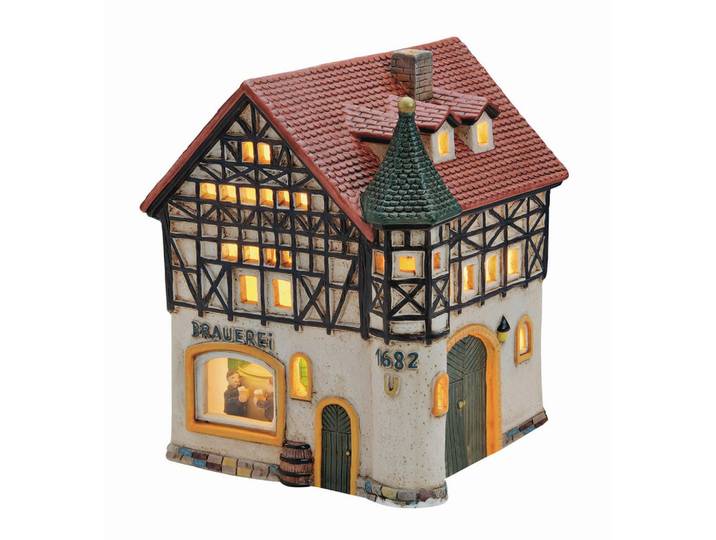 Dekohaus brauerei 1682, Mehrfarbig, Keramik, Haus, 15x17x16 cm, Dekoration, Dekofiguren & Skulpturen, Dekoobjekte