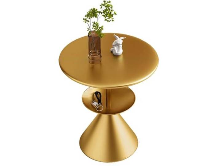 Dekorativer Säulentisch, kleiner runder Martini-Tisch(/Gold a,Small)
