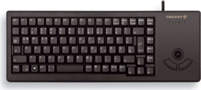 Cherry G84-5400 XS Trackball Kabelgebundene Tastatur Schwarz G84-5400LUMDE-2