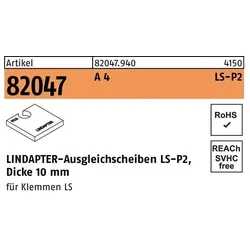 Lindapter, Zubehör Befestigungstechnik, Ausgleichsscheibe R 82047 LS 12 P2 A 4