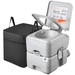 VEVOR Tragbare Toilette mit 20 L Abnehmbarem Abwassertank & 120 Spülungen, Campingtoilette Reisetoilette mit Füllstandsanzeige, Geeignet für Wohnmobilreisen Camping Wandern Bootsfahrten Ausflüge