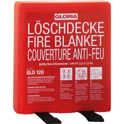 GLORIA GLD120 - Feuer-Löschdecke, 120x120 cm
