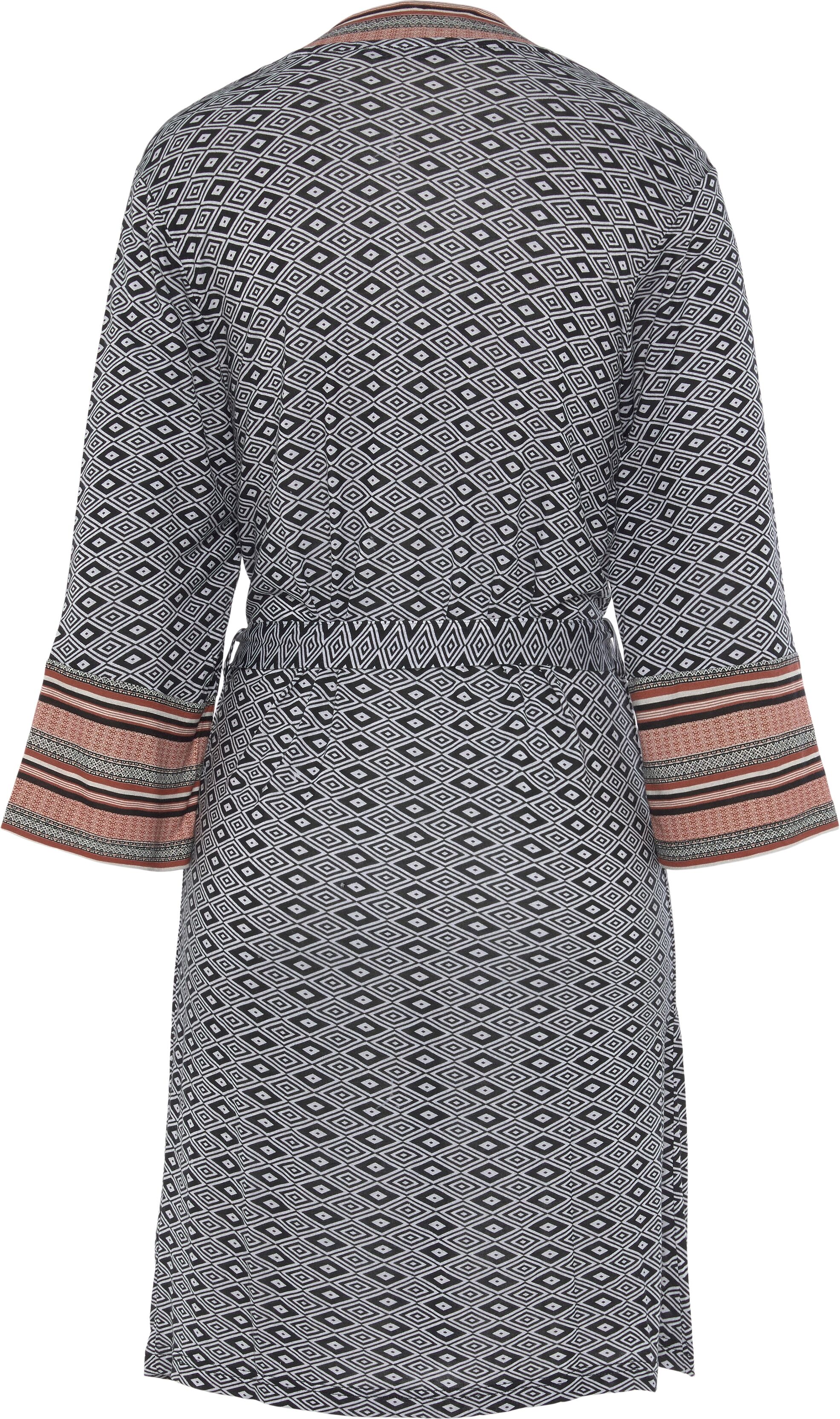 Kimono, Damen, Gr. 44/46, braun (braun gemustert), Viskose, VIVANCE DREAMS BY LASCANA, gemustert, Kurzform, Hausmäntel Kimono, in schönem Ethno-Design braun gemustert 44/46