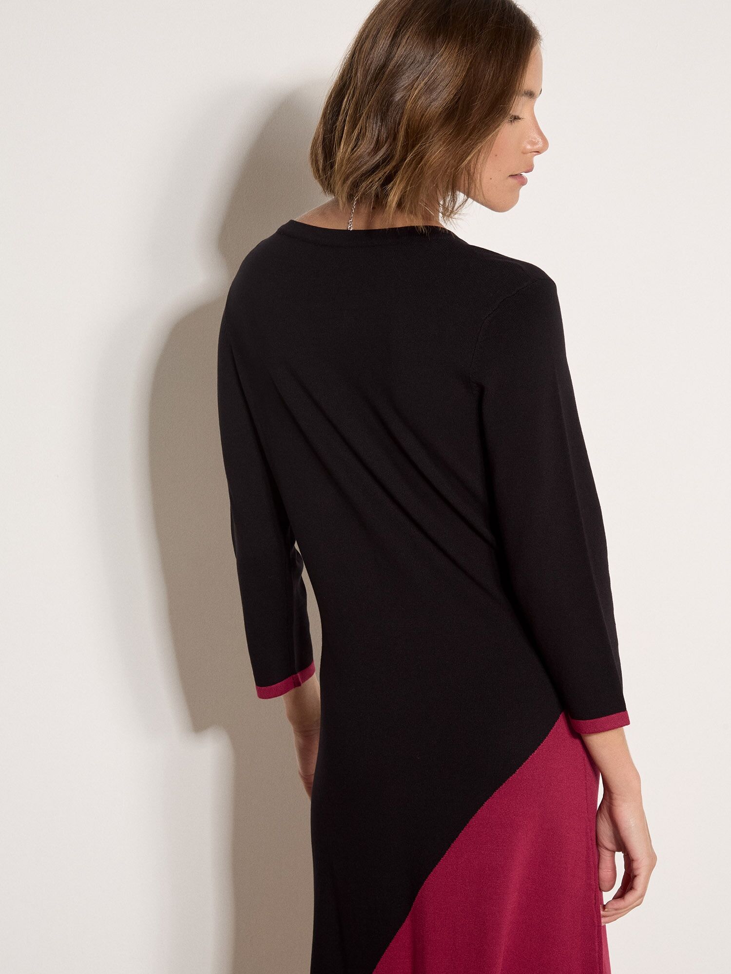 Maxikleid APRICOT "Strickkleid", Damen, Gr. 10, N-Gr, Strick, schwarz, Strick, , Modisch, normal, U-Boot-Ausschnitt, Gerade, Kleider Maxikleid, mit diagonalen Blockstreifen