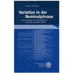 Variation in der Nominalphrase, Fachbücher von Astrid Niebuhr