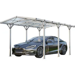GFP Carport 2,85x5,05m Auto Unterstand Aluminium eloxiert