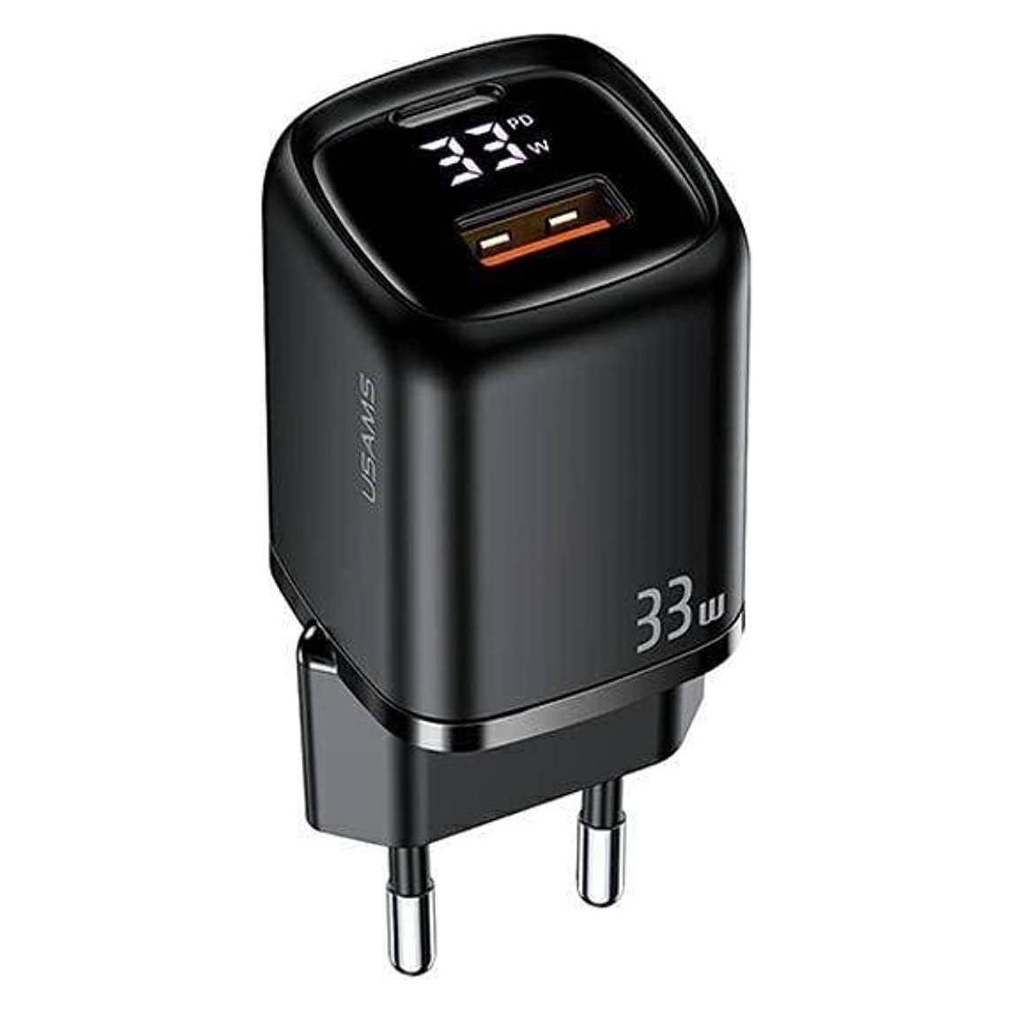 Usams 33W QC + PD Digital Display Fast Charger (33 W, 1 Port) (CC152TC01)