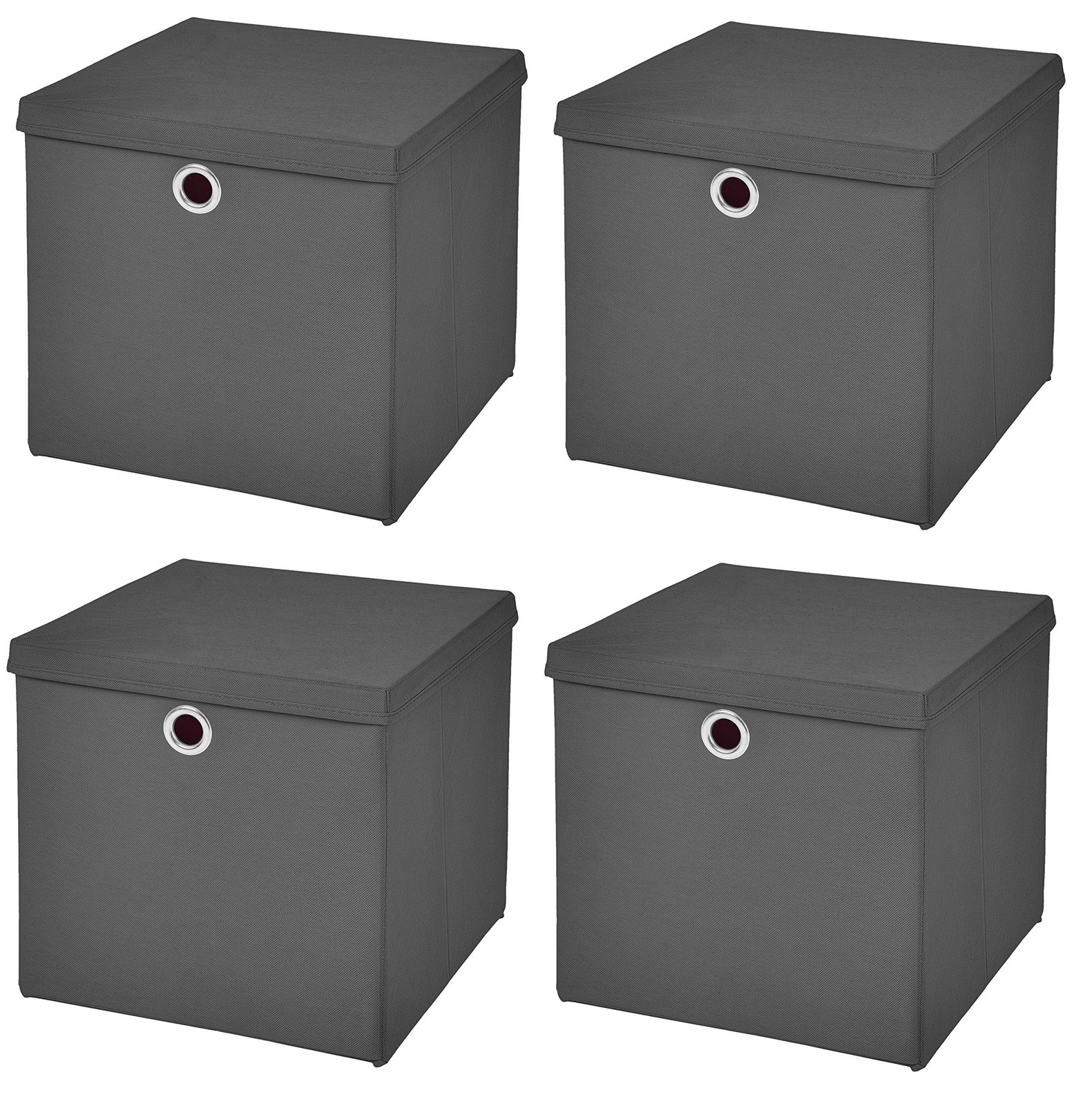 Dripio Opbergbox met deksel, textiel, inklapbaar, solid