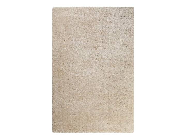 Tapis uni très doux à mèches très hautes et denses beige 170x120