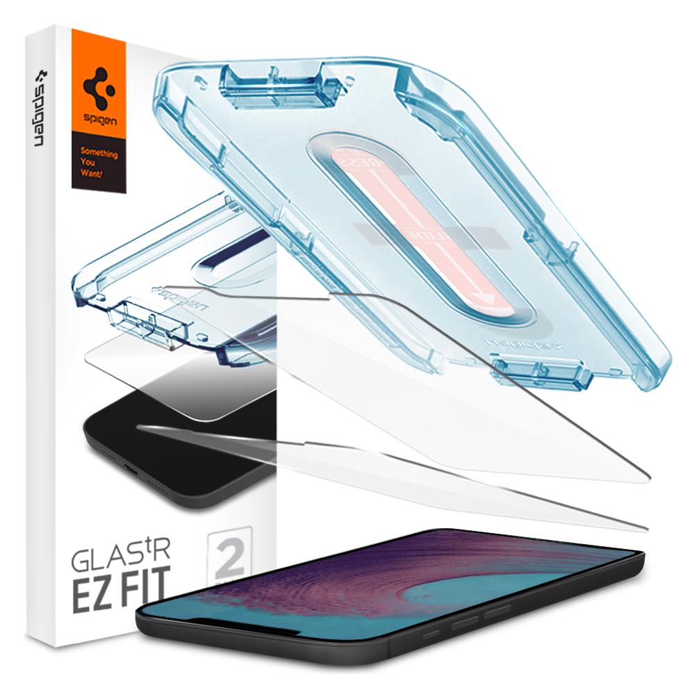 Spigen Glas tR EZ Fit(2Pack) (2 Stk., Apple iPhone 12 Pro Max) (AGL01791)