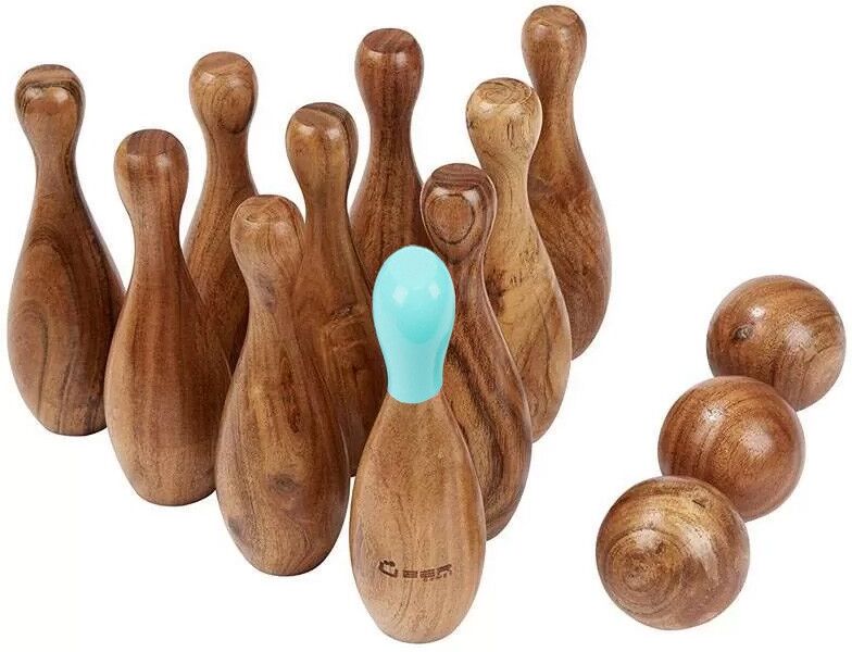 Uber Games Quilles en bois Bowling Luxe + sac rangement