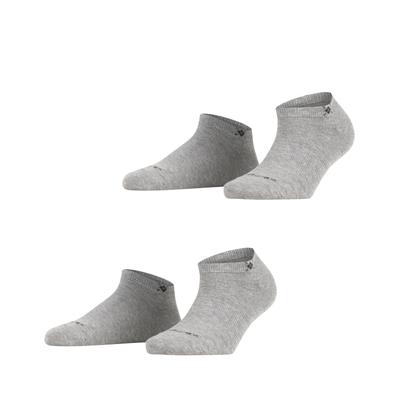 Sneakersocken BURLINGTON "Everyday", Damen, Gr. 36-41, grau (light grau), Baumwollmischung, unifarben, Socken Sneakersocken, Einheitsgröße 36-41, unifarben, Burlington-Logo