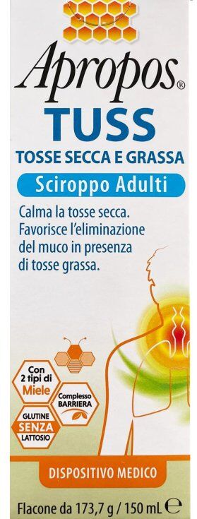 DESA PHARMA Srl Apropos Tuss Sciroppo Adulti 150ml - Sciroppo per Tosse Adulti con Estratti Naturali