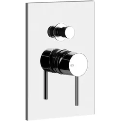 Gessi Emporio Via Tortona Fertigmontageset für Einhebelmischer, automatischer Umstellung, für Wanne o. Dusche geeignet, 031, 44664149, Farbe: Finox Optik