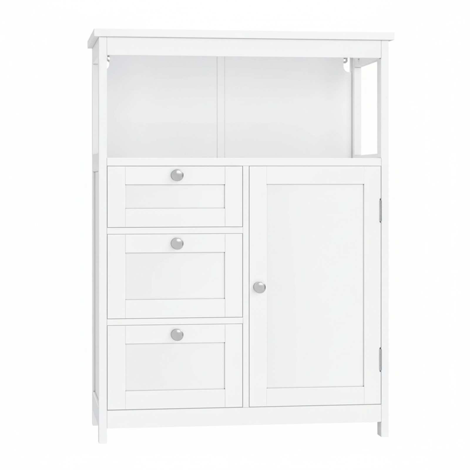 VASAGLE Badschrank, Beistellschrank, Aufbewahrungsschrank mit 3 Schubladen und verstellbarer Ablage BBCB35542P31V1
